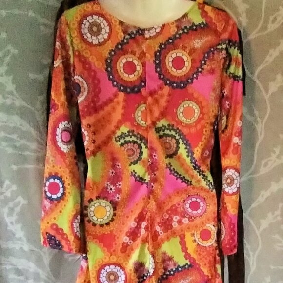 Hippie (M) Fringed Flower Child Adult Costume Outfit - Picture 7 of 10